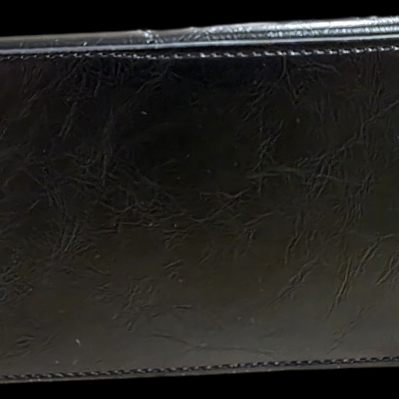 Kate Gabrielle Black Faux Leather Tote / Shoulder Bag – Gently Used - Picture 11 of 12